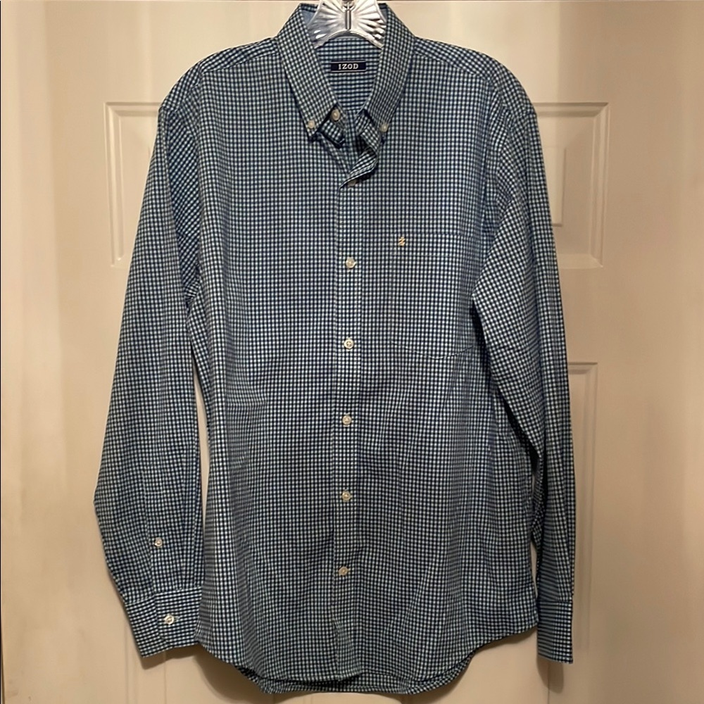 IZOD Men's Blue Checkered Shirt